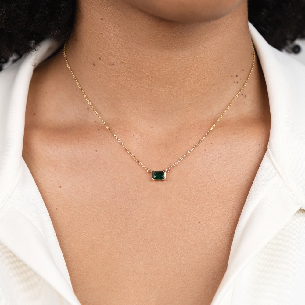 Delicaat Collier met Smaragd