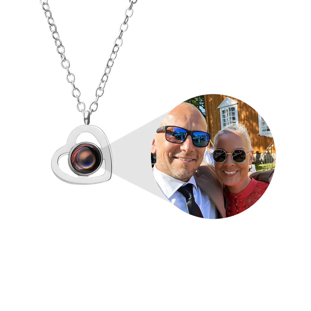 Gepersonalioseerde hartketting met foto