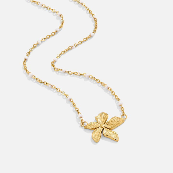 Elegante Halsketting met Gouden Bloem