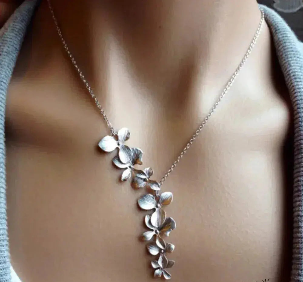 Tijdloos Zilveren Collier met Bloem Pendentief